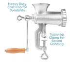 CUCINA PRO Cast Iron Table Mount Meat Grinder