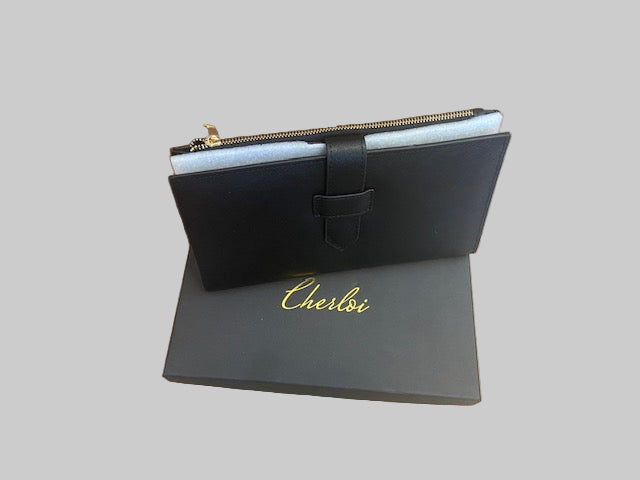 Cherloi Saffiano Leather Travel Wallet RFID Protected