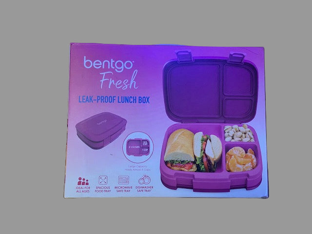 Bentgo Fresh Leakproof Versatile 4 Compartment Bento-Style Lunch Box with Removable Divider