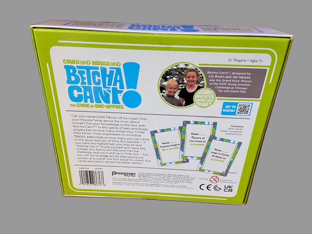 Pressman Could Ya? Would Ya? Betcha Can't! Game