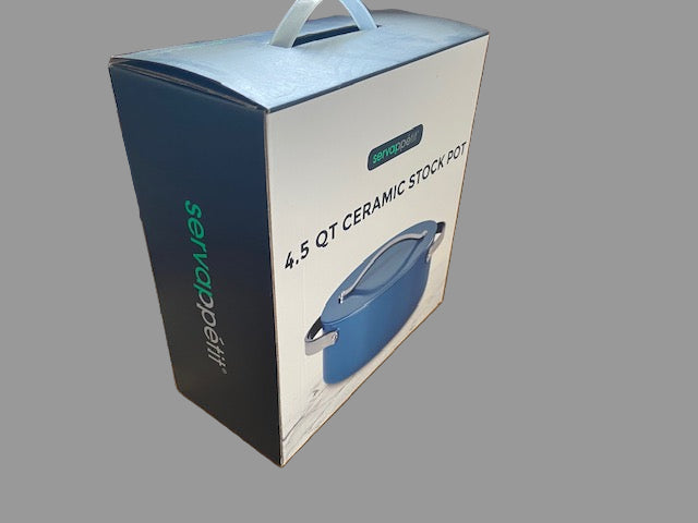 Ceramic Stock Pot with lid- 4.5 quart