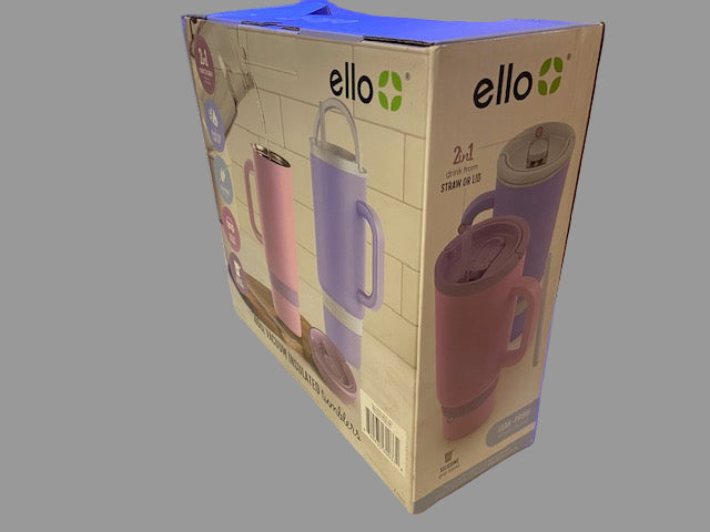 Ello 40-oz. Stainless Steel Tumbler with Handle, 2-Pack (pink/ blue)