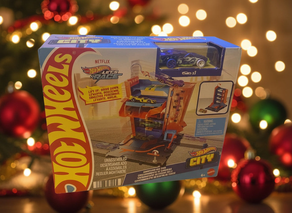 Hot Wheels City Downtown Car Park Playset with 1:64 Scale Vehicle