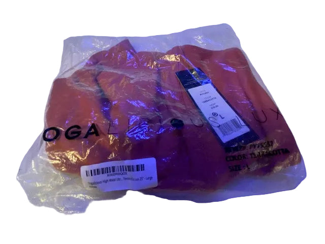 Yogalicious High Waist Squat Proof Lux Ankle  Terracotta 25"  2 Pair  (Large)