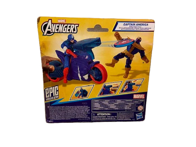 Marvel Avengers Epic World of Action Captain America Shield-Shot Cycle Figure