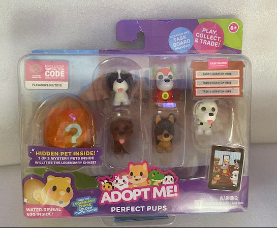 Adopt Me Perfect Pups Mini Figure Set with Mystery Pet - 6pk