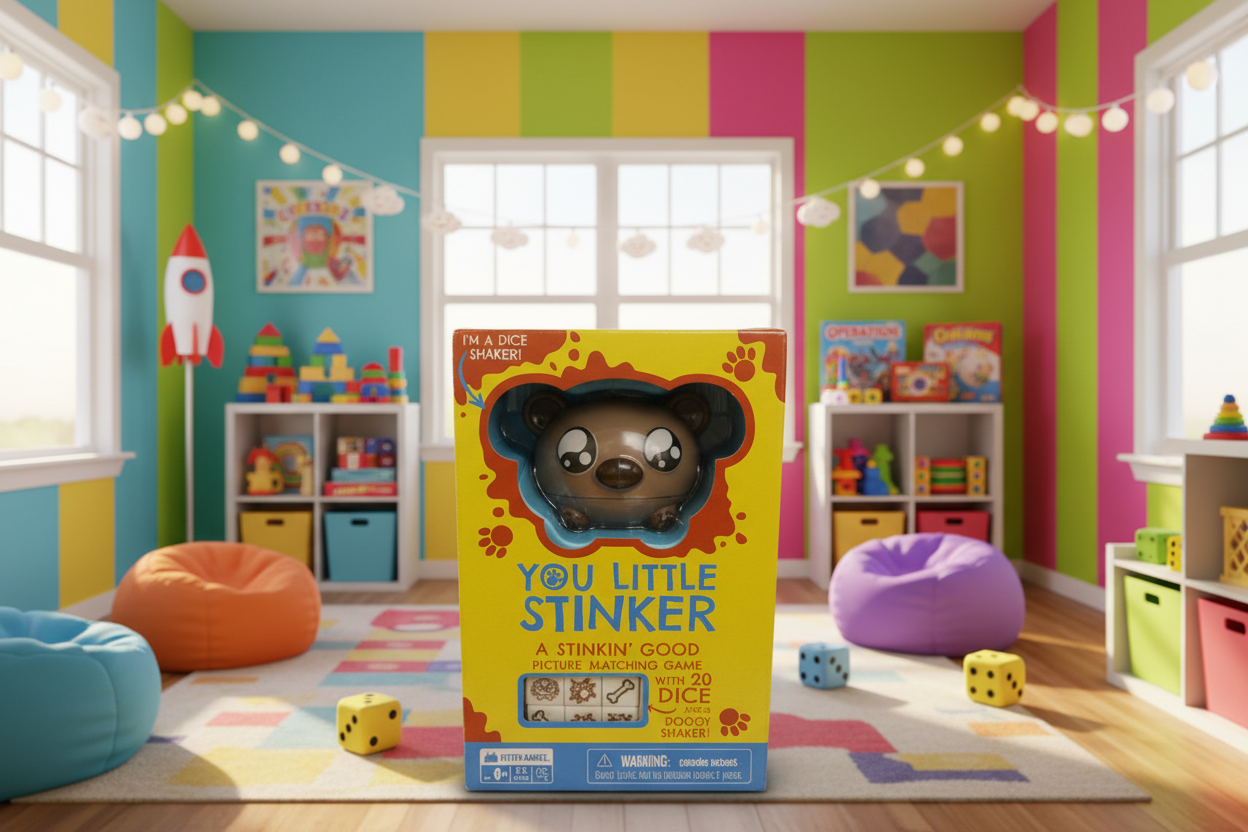 You Little Stinker Matching Game: Creative Board Game for Kids, Includes Dice & Play Mat