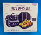 BENTGO- 2 piece snap and go kid's lunch set. (purple- Unicorn)