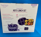 BENTGO- 2 piece snap and go kid's lunch set. (purple- Unicorn)