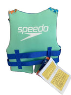 SPEEDO VEST AND SNORKEL COMBO-Blue/Orange: Youth , 50-90 lbs
