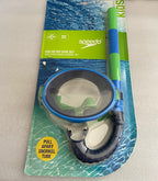 SPEEDO VEST AND SNORKEL COMBO-Blue/Orange: Youth , 50-90 lbs