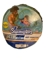 SwimWays Baby Spring Float Sun Canopy - Green / Sea life- 9-24 Months + SimSquad lounge chiar + inflatable arm bands