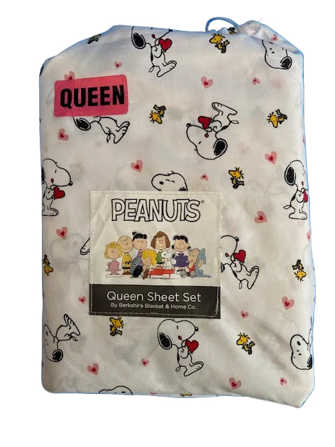Berkshire Blanket & Home Co. Peanuts Valentines Valentine's Day Themed Sheet Set (Queen)