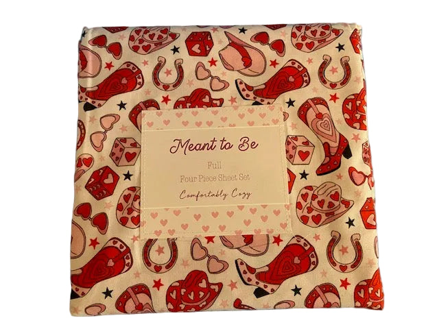 Meant To Be Valentine's Day 4pc  Sheet Set (FULL)