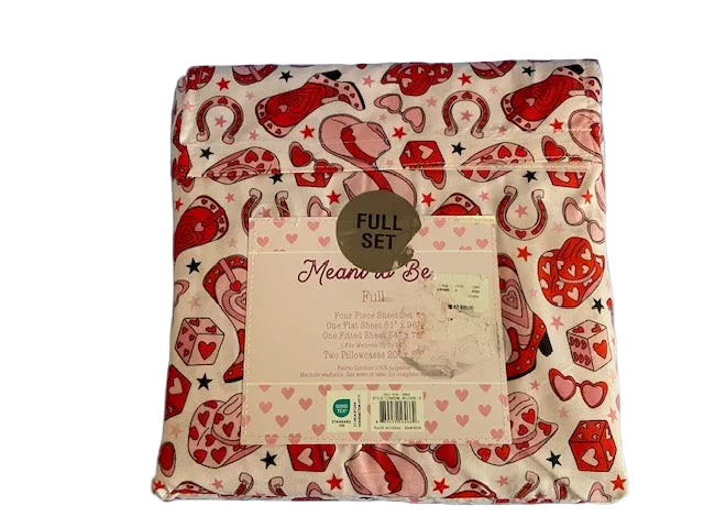 Meant To Be Valentine's Day 4pc  Sheet Set (FULL)