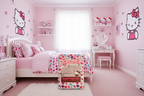Hello Kitty Cotton Sheet Set, White/Hearts  (QUEEN)
