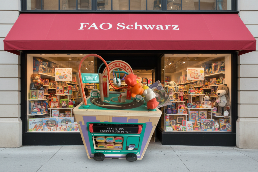 F.A.O. Schwarz Busy City Activity Cube 5 Zones, 20+ Activities