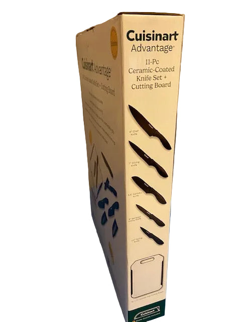 Cuisinart Advantage Knife Set, 11-Piece, Ceramic-Coated with Cutting Board