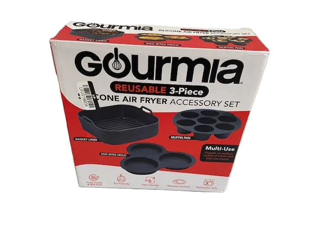 Gourmia  Reusable 3-Piece Silicone Air Fryer Accessory Set