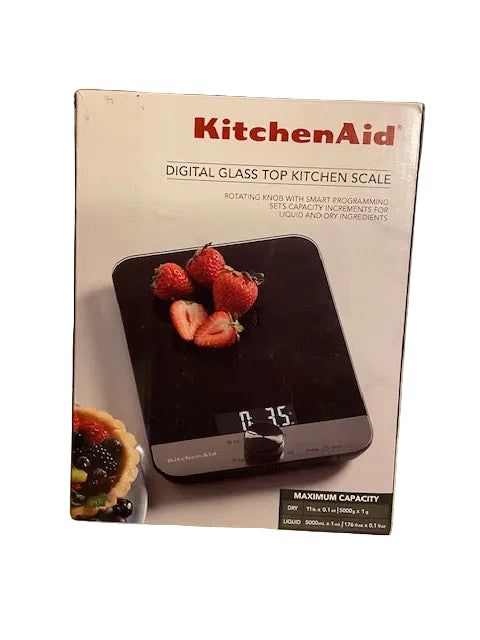 KitchenAid 11lb Digital Glass Top Kitchen and Food Scale
