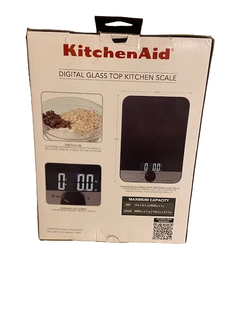 KitchenAid 11lb Digital Glass Top Kitchen and Food Scale