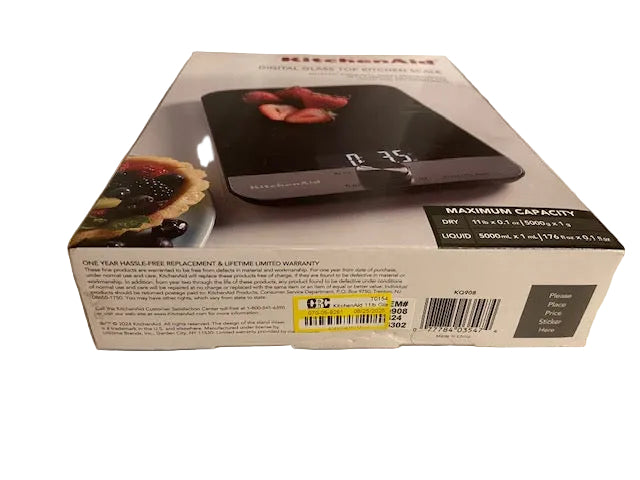 KitchenAid 11lb Digital Glass Top Kitchen and Food Scale