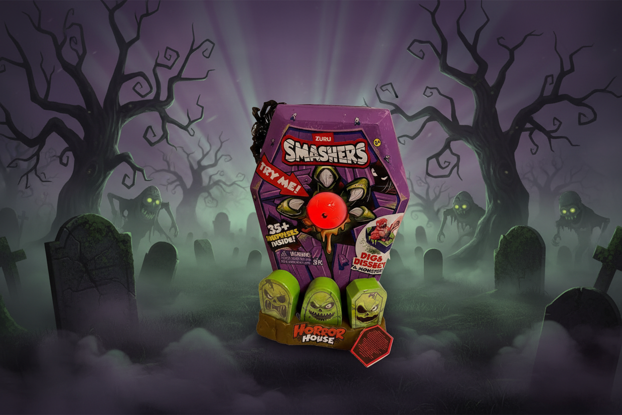 ZURU Smashers Mega Horror House , Interactive Toy 35 Surprises Lights Up