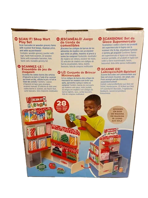 Melissa & Doug Shop Mart Play Set With Electronic Scanner And Wooden Play Food To Scan