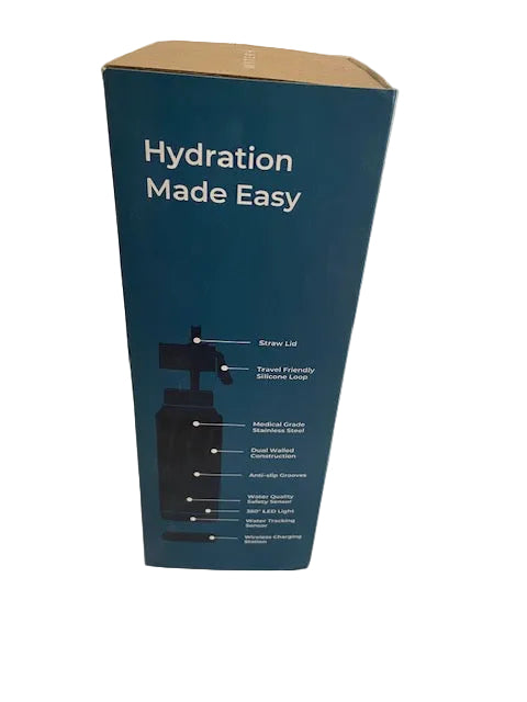 Water H Smart Water Bottle 18oz with TDS sensing and AI technology (Magnetite Blue)