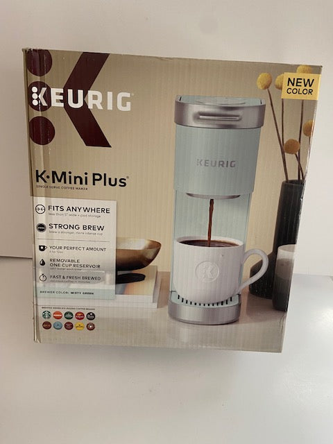 Keurig K-Mini Plus Single Serve K-Cup Pod Coffee Maker,  Misty Green