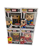 FUNKO POP-8-BIT THOR 1427, DR STRANGE 1428, IRON MAN 1429, SCARLET WITCH 1430-
