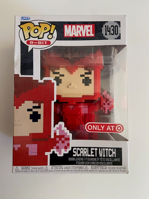 FUNKO POP-8-BIT THOR 1427, DR STRANGE 1428, IRON MAN 1429, SCARLET WITCH 1430-
