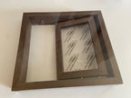 Double-Sided Rotating Floating Photo Frame with 360 Degree Rotation for Vertical and Horizontal Tabletop Display Holds Two Photos