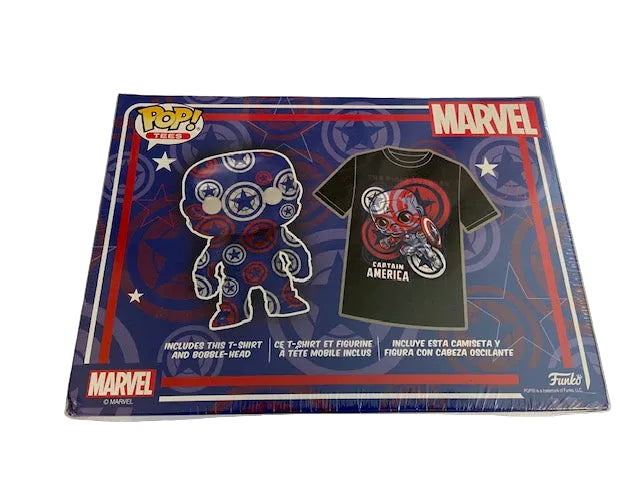 FUNKO POP! TEES - Captain America vinyl / XL T-shirt set.