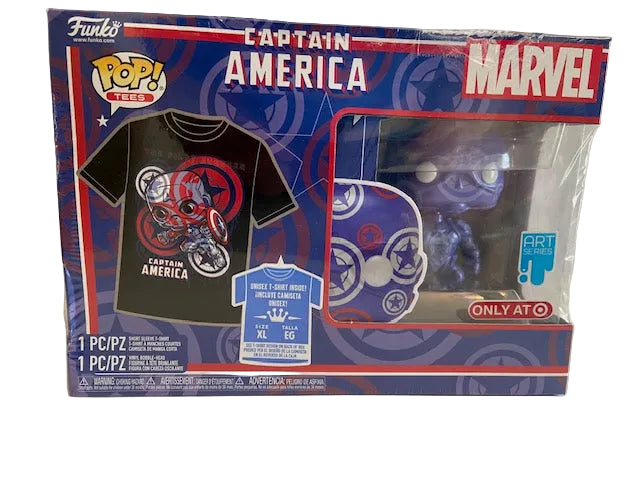 FUNKO POP! TEES - Captain America vinyl / XL T-shirt set.