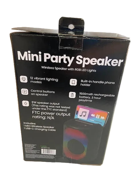 Chug Mini Party Speaker RGB LED Lights