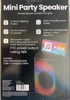 Chug Mini Party Speaker RGB LED Lights