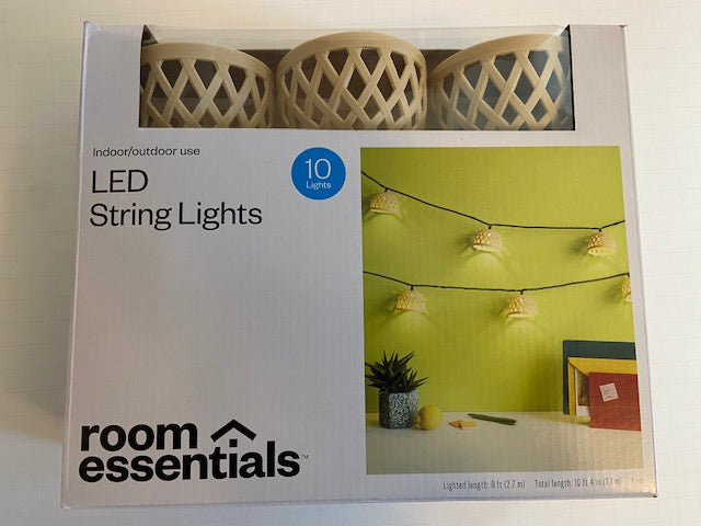 Room Essentials    Woven Shaded LED String Lights with Clear Bulbs (SET OF 2 )