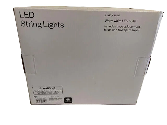 Room Essentials    Woven Shaded LED String Lights with Clear Bulbs (SET OF 2 )