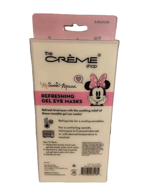 CREME SHOP - DISNEY MINNI MOUSE- Sleep Mask, Gel  Eye Mask,  Crystal Massage Roller