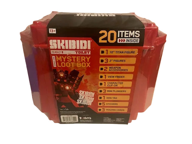 Skibidi Toilet Giant Mystery Loot Box, With 20 Mystery Surprises,