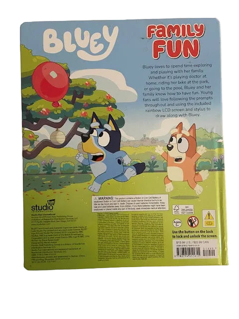 Bluey: Family Fun (Board Book) AND Bluey Color Wonder Mess Free Activity Set