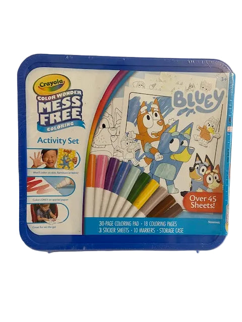 Bluey: Family Fun (Board Book) AND Bluey Color Wonder Mess Free Activity Set