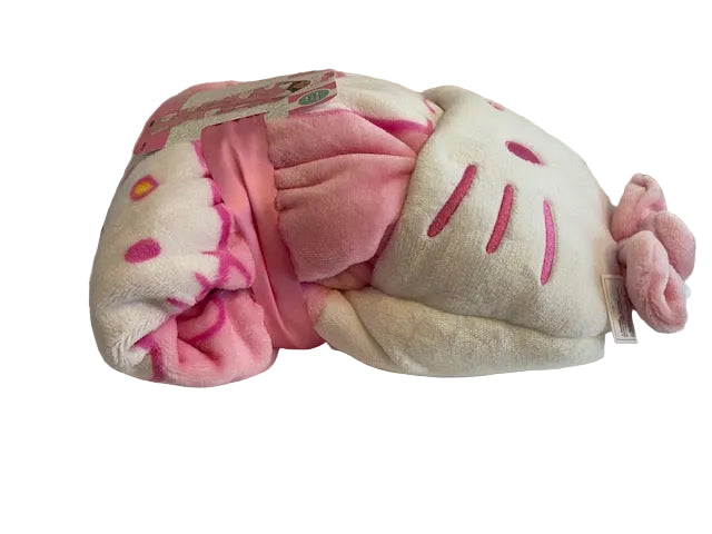HELLO KITTY- Hooded Throw Blanket- 50 X 40 (pink)