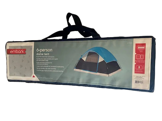 Embark 6-person Family Dome Tent ~ Blue 10’x9’x6’