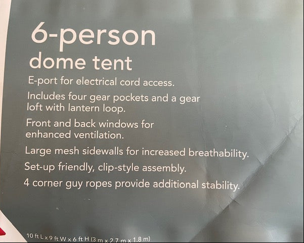 Embark 6-person Family Dome Tent ~ Blue 10’x9’x6’