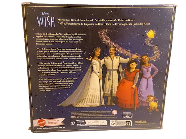 Disney’s Wish Kingdom Of Rosas Character Small Doll Set, 10 Posable Mini Dolls & 5 Friend Figures