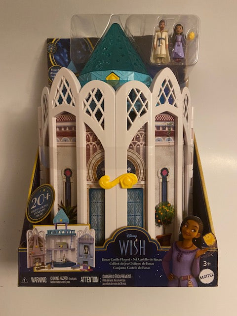 Disney’s Wish Rosas Castle Playset, Dollhouse with 2 Posable Mini Dolls, Star Figure & 20 Accessories