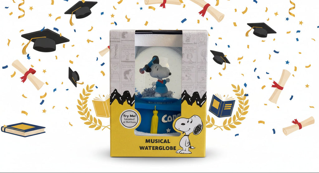 Peanuts Snoopy Graduation Waterglobe in Blue