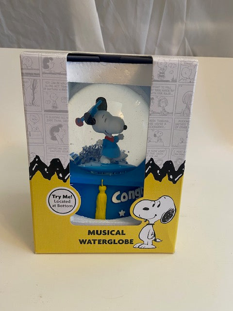 Peanuts Snoopy Graduation Waterglobe in Blue